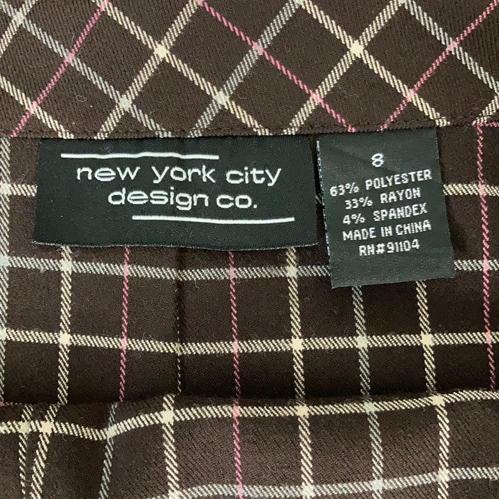 New York City Design Co. Brown Plaid Skirt - Picture 6 of 9